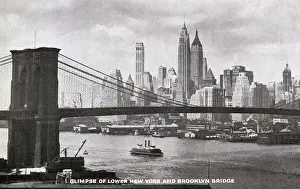 New York Skyline with Brooklyn Bridge
