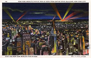 Effects Prints: New York Skyline Illuminations - New York Worlds Fair