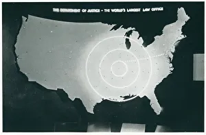 Flushing Prints: New York World's Fair, Animated U.S. Map