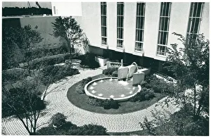 Exhibits Prints: New York World's Fair, Exhibits Hall Garden Court