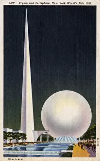 Images Dated 3rd August 2018: New York Worlds Fair - Trylon and Perisphere