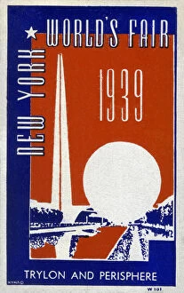 Shaft Collection: New York Worlds Fair - Trylon and Perisphere - Promo card