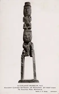 New Zealand - Ancient Carved Maori Gateway or Waharoa
