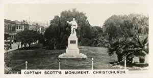 Christchurch Prints: New Zealand - Captain Scott's Monument, Christchurch