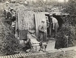 New Zealand howitzer battery moving shells, WW1