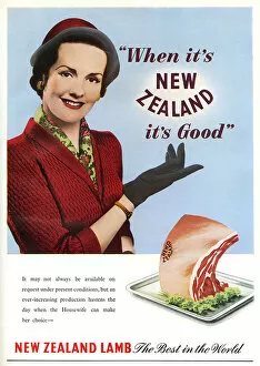 Images Dated 12th November 2015: New Zealand lamb advert, 1952