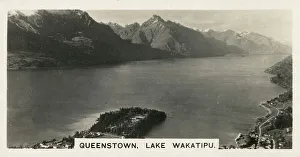 Queenstown Prints: New Zealand - Queenstown, Lake Wakatipu
