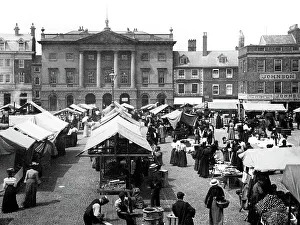 Newark Prints: Newark Market Place early 1900s