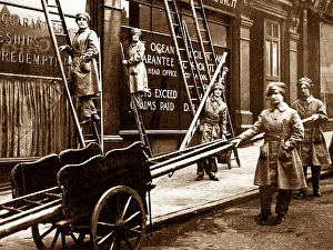 Cleaners Prints: Newcastle Upon Tyne Lady Window Cleaners early 1900s