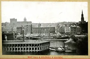 Tyne Prints: Newcastle Upon Tyne - Moot Hall, Guidhall and Quayside