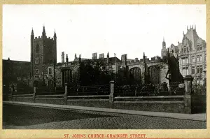Grainger Prints: Newcastle Upon Tyne - St Johns Church, Grainger Street