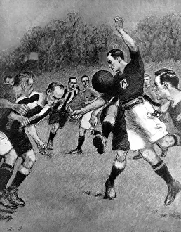 Crystal Prints: Newcastle United vs. Barnsley, F. A. Cup Final, 1910