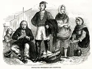Newhaven Prints: Newhaven fishermen and fishwives 1862