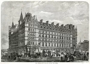 Newly opened Charing Cross Station, London 1864
