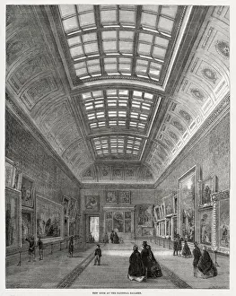Newly opened room at the National Gallery, London. Date: 1861