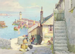 Newlyn harbour Cornwall Landscape scene England
