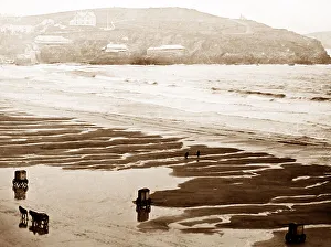 Newquay beach, Cornwall, Victorian period