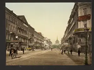 The Newsky, (i. e. Nevskii), prospekt and the Admiralty, St