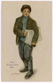 Newspaper Boy / C 1905