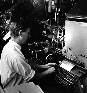 Operator Prints: Newspaper press linotype operator