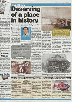 Aviator Collection: Newspaper Story by Toby Neal in Shropshire Star 10 Octob?