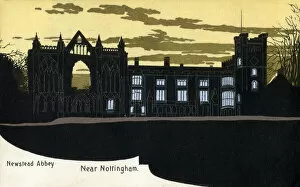 Newstead Abbey near Nottingham. Date: circa 1909
