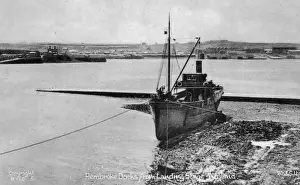 Neyland landing stage and Pembroke Docks, South Wales