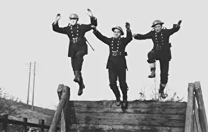 Jump Prints: NFS firefighters at assault course training camp, WW2