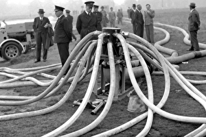 NFS Home Office hose tests, Wimbledon, WW2 NFS Home Office hose tests, Wimbledon, WW2