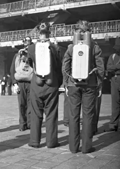 NFS (London) breathing apparatus training, WW2