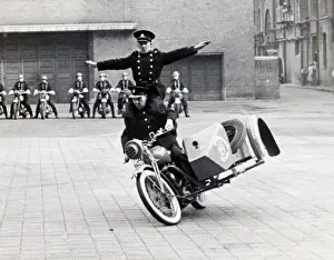 Stunts Prints: NFS (London Region) dispatch riders display team, WW2