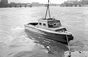 Towing Prints: NFS (London Region) fire float on the Thames, WW2