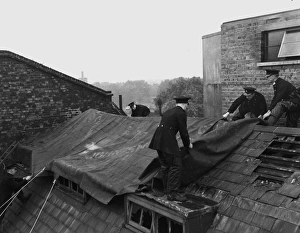 NFS (London Region) Salvage Corps in action, WW2 NFS (London Region) Salvage Corps in action, WW2