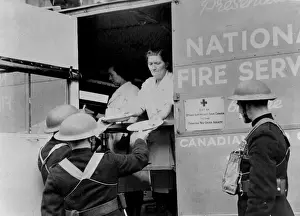Donated Prints: NFS mobile kitchen in use, WW2