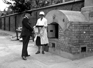 Images Dated 11th October 2011: NFS sub-station with external baking oven in yard, WW2