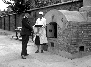 Images Dated 11th October 2011: NFS sub-station with external baking oven in yard, WW2