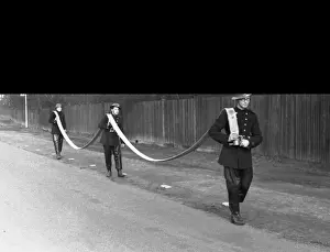 NFS training / instructional photo, use of hose, WW2