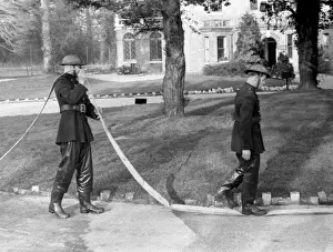 NFS training / instructional photo, use of hose, WW2