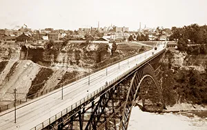 Niagara Prints: Niagara Falls bridge, Victorian period