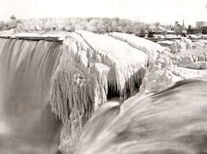 Niagara Falls, Canada, frozen in winter, c. 1890 s