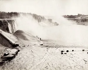 Niagara Prints: Niagara Falls frozen in Winter