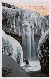 Winds Prints: Niagara Falls, USA - The Cave of the Winds in Winter