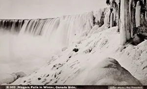 Niagara Falls in winter, frozen. Isaiah Taber studio