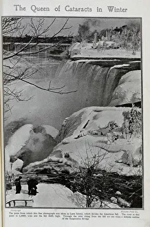 Luna Prints: Niagara Falls in winter, with ice and frozen trees