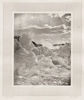 Niagara Prints: Niagara River, Falls in winter. Woodburytype