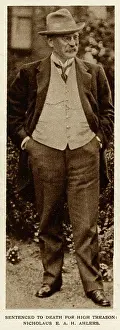 Treason Prints: Nicholaus Ahlers, sentenced to death for high treason 1914