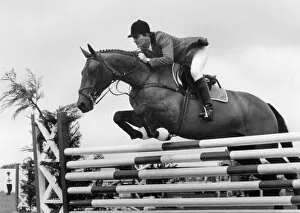 Fence Collection: Nick Skelton in show jumping event, Royal Cornwall Show