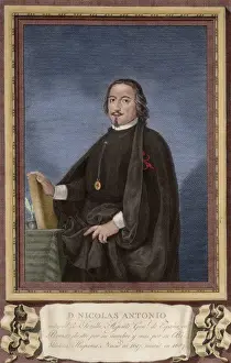 Nicolas Prints: Nicolas Antonio (1617-1684). Spanish bibliographer. Portrait