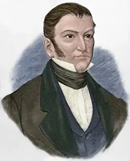 Mexican Prints: Nicolas Bravo (1786-1854). Mexican politician and soldier