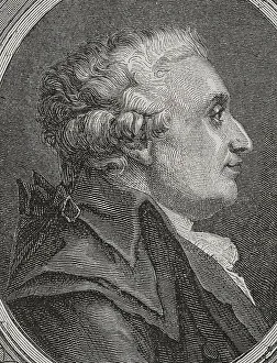 Girondins Prints: Nicolas de Condorcet (1743-1794). Marquis of Condorcet